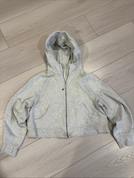 lululemon athletica Tops - lululemon athletica Light Gray Cropped Zip Hoodie